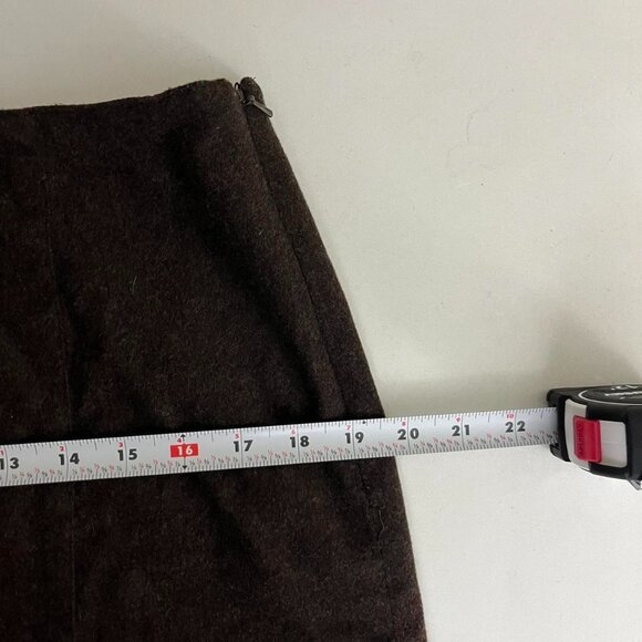 vintage 90s brown pink beaded boho girly coquette wool blend low rise midi skirt - Picture 6 of 8